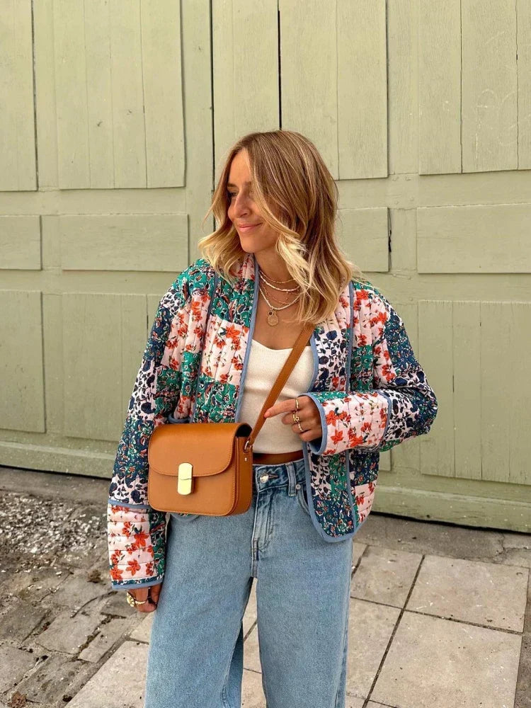 Avery | Charmante Vintage-Jas met Zacht Ruitpatroon